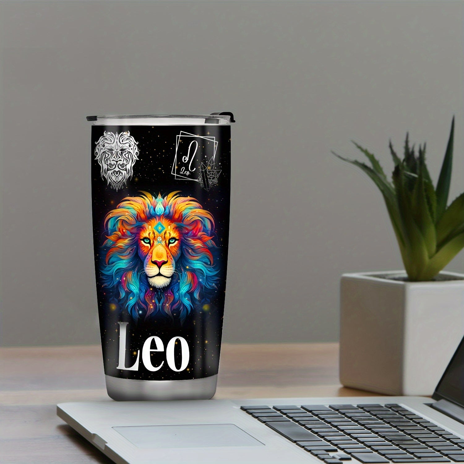 Stainless Steel Zodiac Mug Double Wall Insulated Astrology Gift