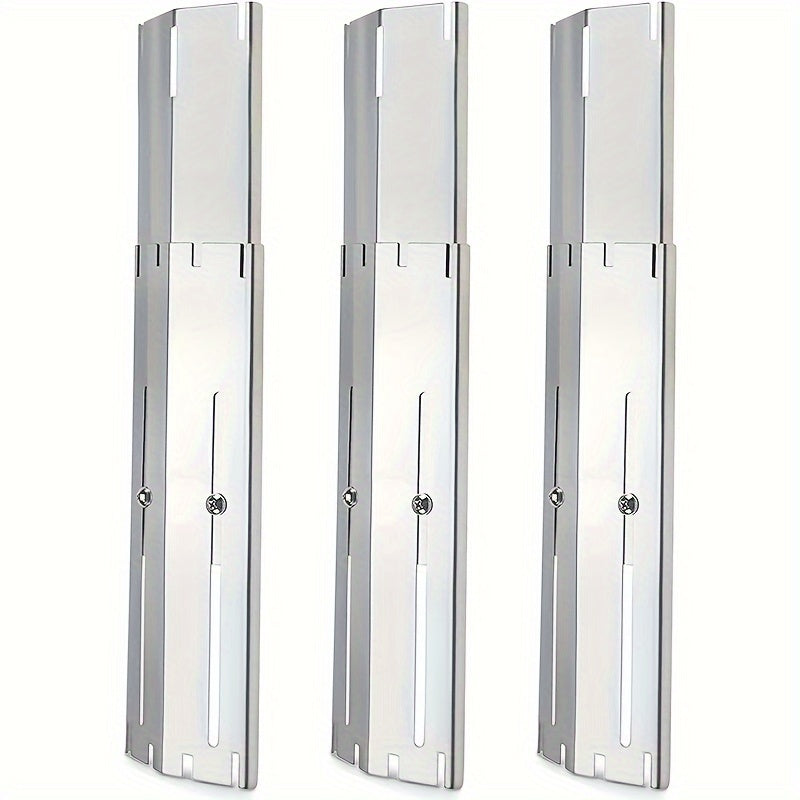 Pack of 3 universal BBQ heating plates for tent gas grills with adjustable flame regulator
