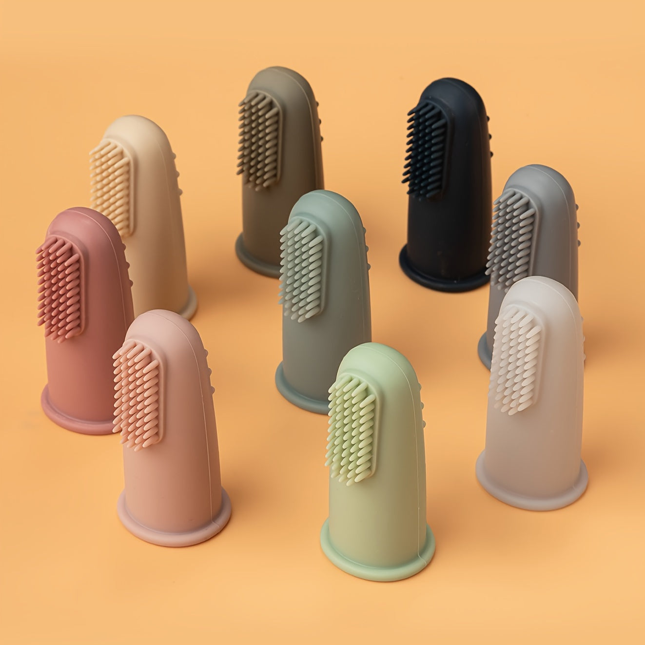 Silicone Kids Toothbrush Set for Youngsters 3 Pack Soft Toothbrushes for Children Ages 3 Plus