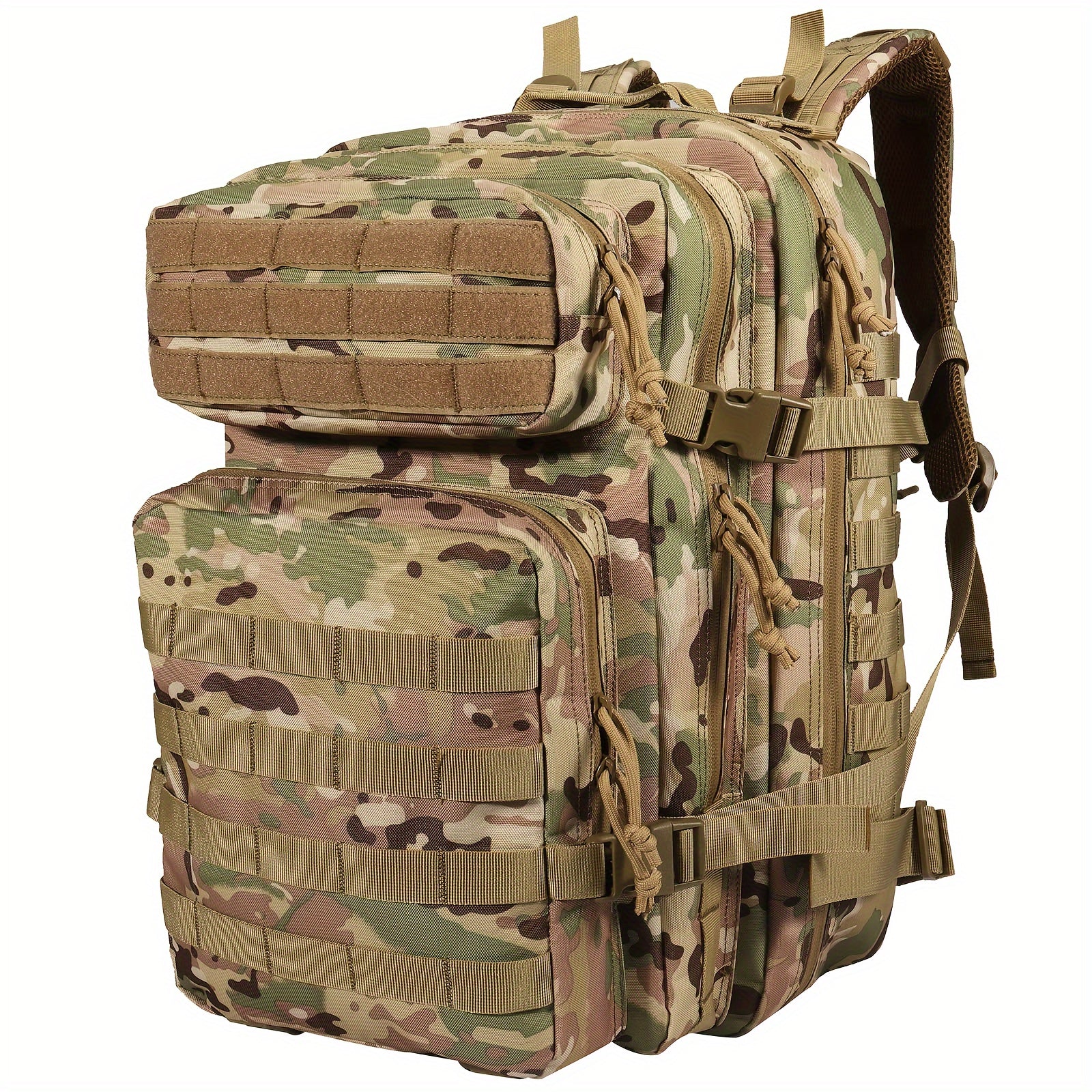 40L Waterproof Sports Backpack with MOLLE System Zipper Closure and Padded Back