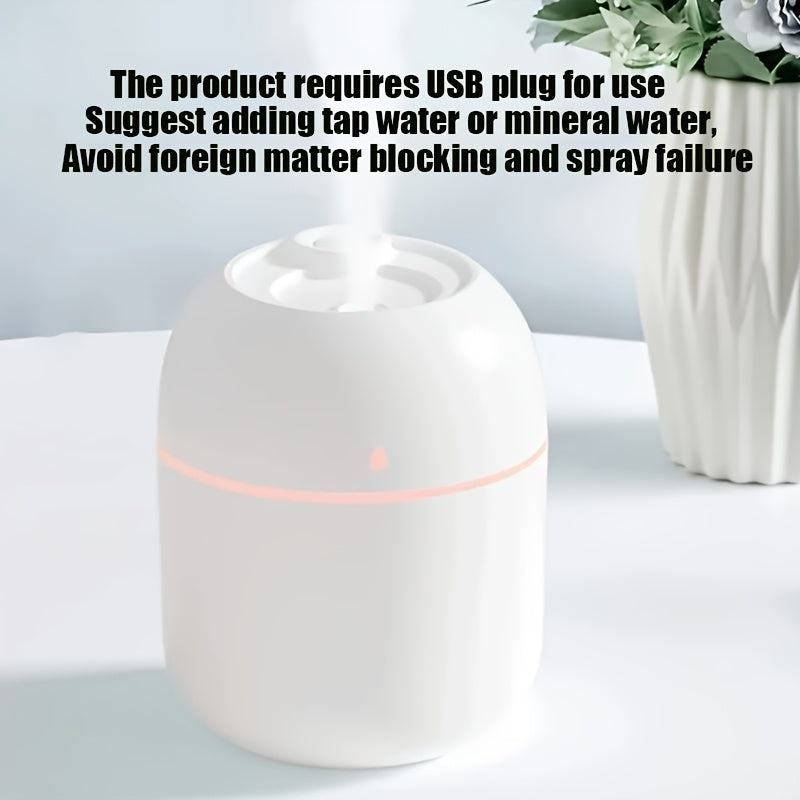 USB quvvatli portativ mini namlagich, 220mL, ultratovushli sovuq nam, avtomobil, ofis, yotoqxona, turli xonalar uchun jim aromatizator, ≤36V