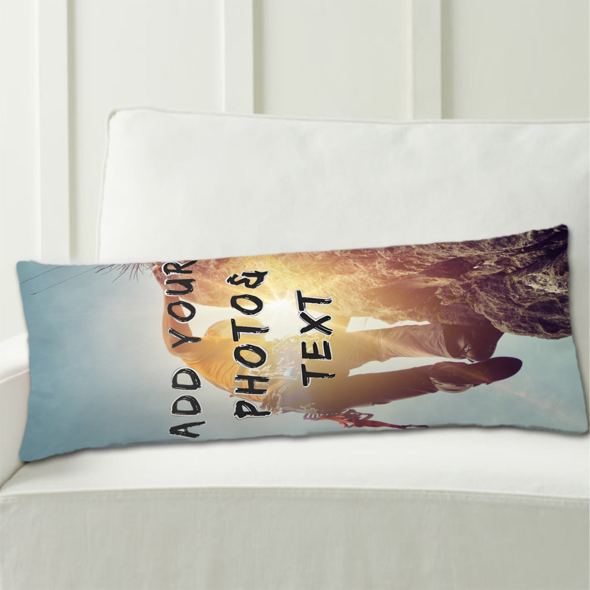 Personalized Long Body Pillowcase 20x54 Inches Custom Photo or Text Soft Cover