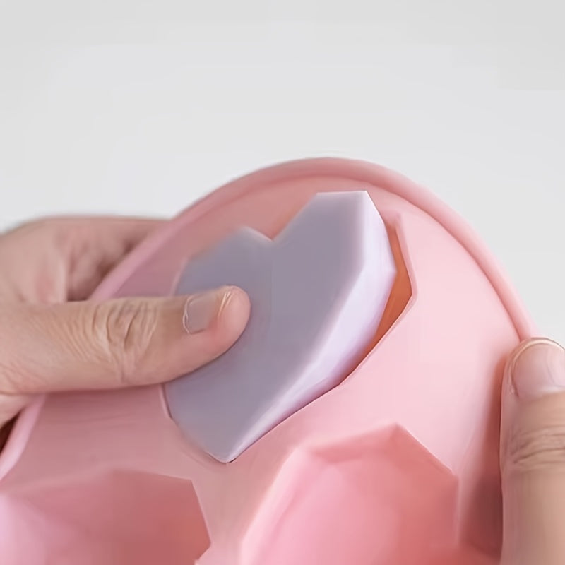 Heart-Shaped Silicone Mold for Fondant Chocolate Pudding Soap Candles