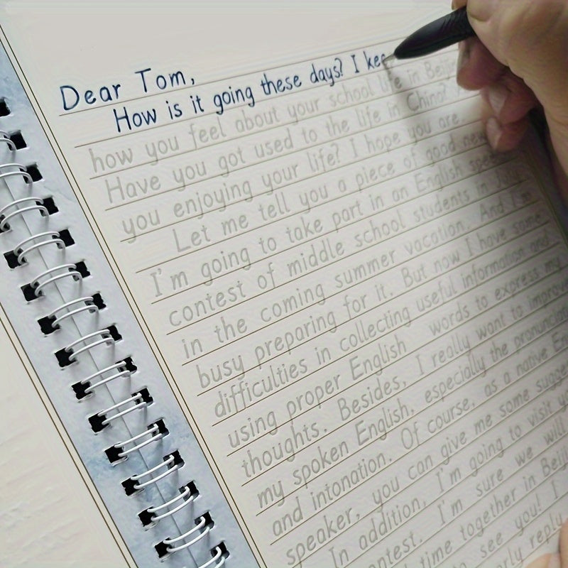 Calligraphy Practice Set for Teens and Adults with Notebook Pen Refills and 3D Groove Holder