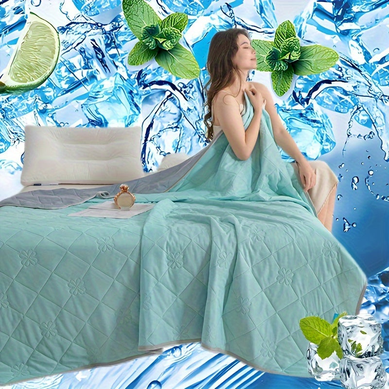 Cooling Blanket Reversible Lightweight Breathable Minty Fresh for Hot Nights