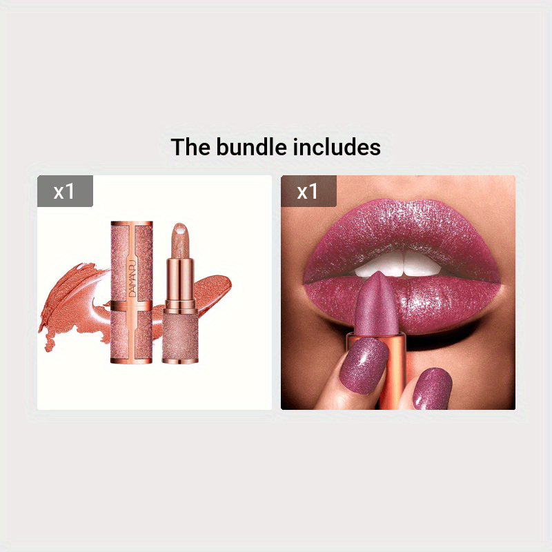 Women's Glitter Lip Gloss Waterproof Lip Tint for Soft Shiny Lips