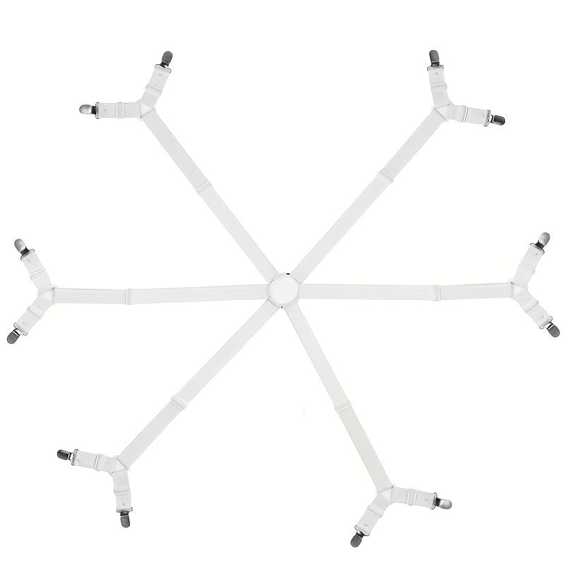 Elastic Sheet Fastening Strap with Adjustable Clip for Bed Sheets