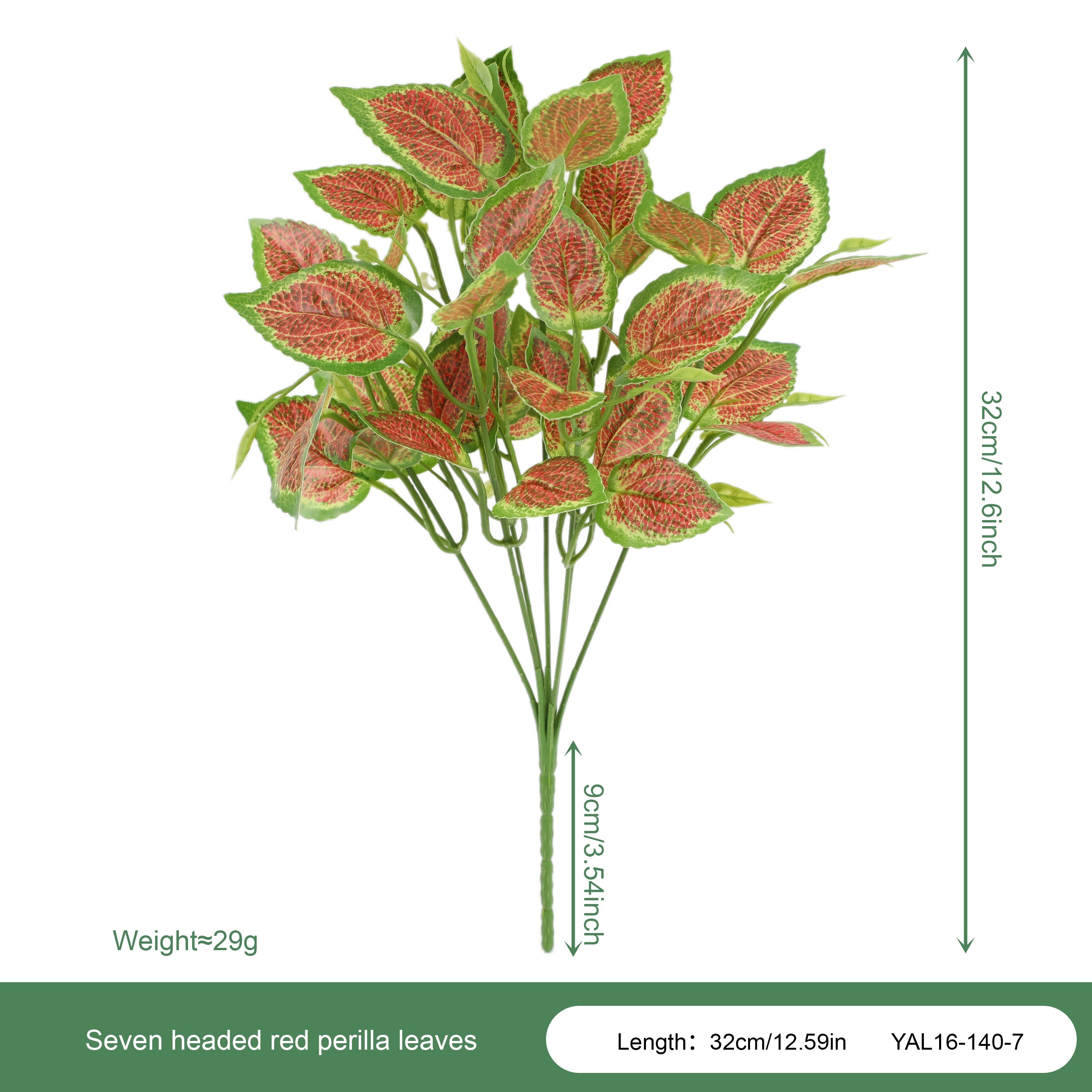 Artificial Plant Faux Bonsai Green Leaf for Indoor Outdoor Decor 1pc