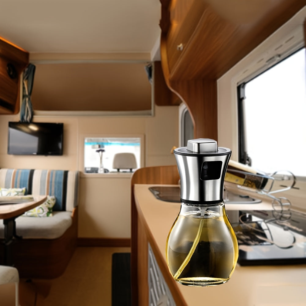 Stainless Steel Oil Sprayer Bottle 200ml Cooking Spray for Kitchen Air Fryer