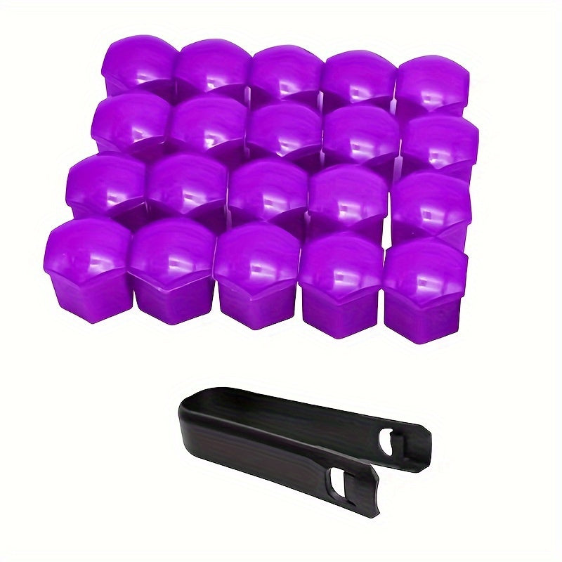 20PCS Tire Screw Caps Plastic Wheel Hub Cover Nut Protector Decor