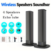 20W Wireless Surround Speakers for Home Theater and TV Use with Built-in Subwoofer