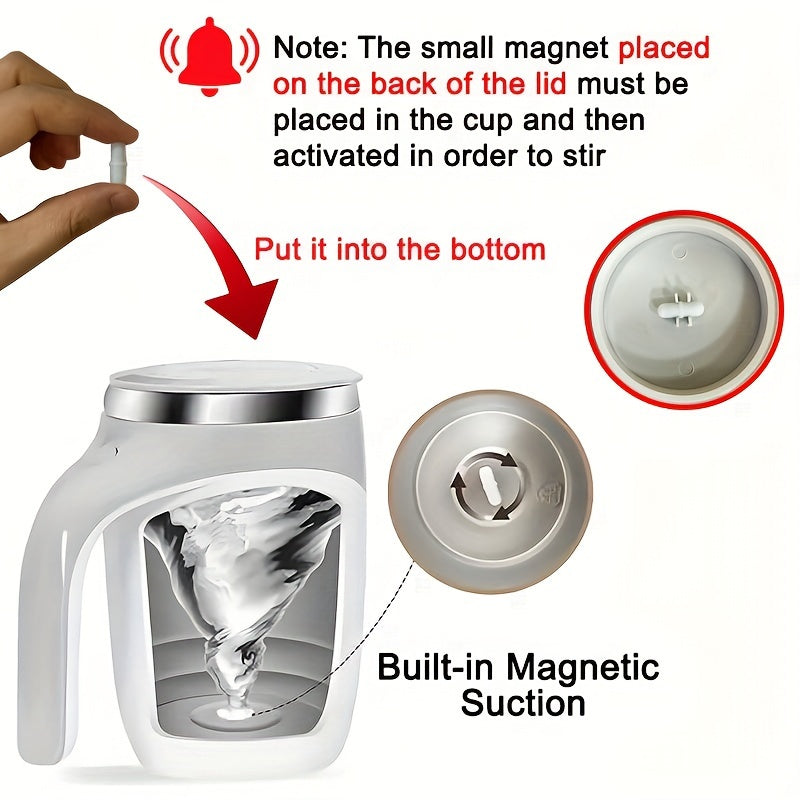 Automatic Rotating Water Cup Stainless Steel Coffee Mug with Mixing Function