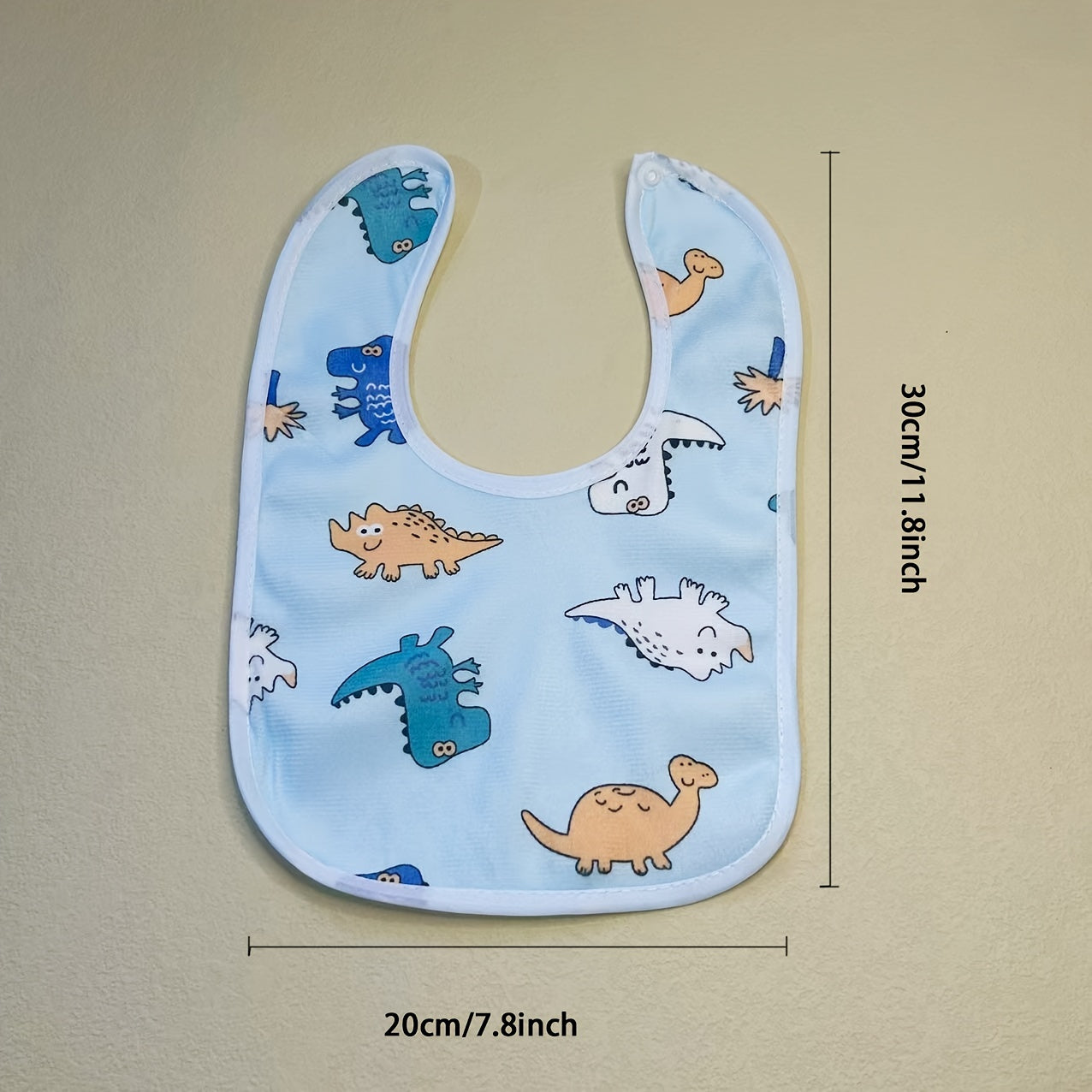 4/6 Pieces Cartoon Pattern Crystal Velvet Baby Bibs Waterproof U-Shaped Feeding Bibs