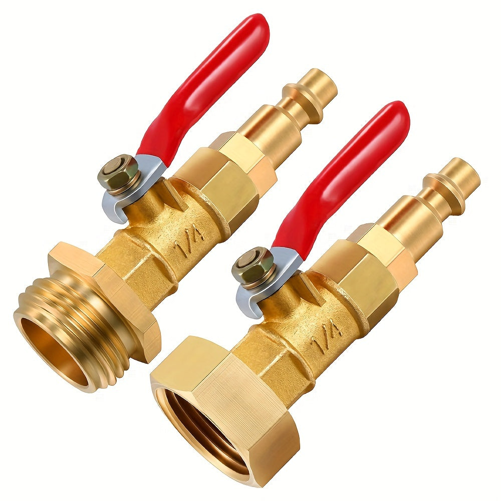 Adaptador de vaciado de invierno para RV, conector rápido de 1/4" y rosca de jardín de 3/4"