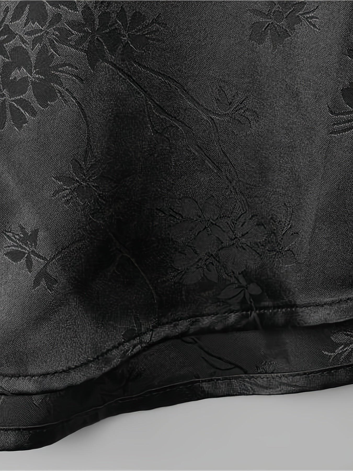 Men's Short Sleeve Button-Up Shirt with Floral Print Lightweight Polyester Summer Casual Collared Shirt