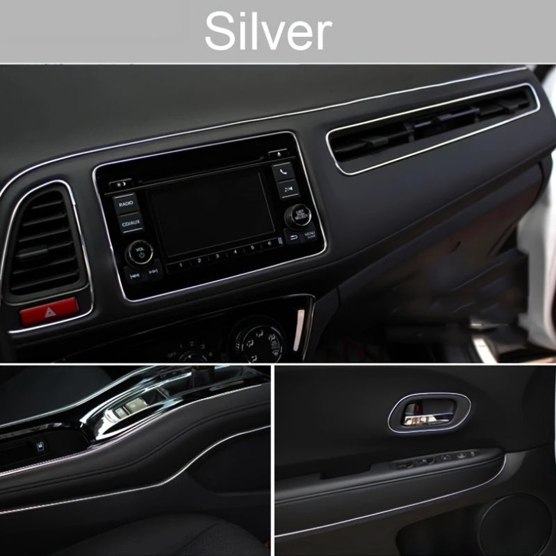 PVC Avtomobil Ichki Dekorativ Chiziq 5M Moslashuvchan Bo'shliq Qoplamasi Paneli, eshiklar uchun