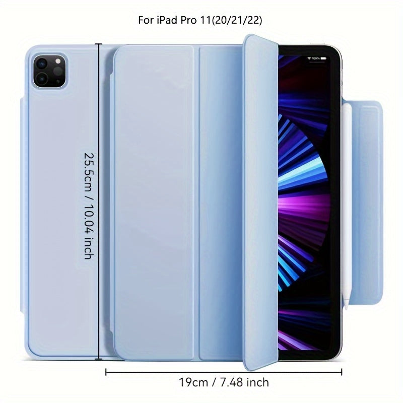 iPad Mini 6, Air 4/5, Pro 11 2022, Air 6 11inch 2024 uchun sun'iy charm aqlli qop. Qalam ushlagichi, kuchli magnit yopilishi va ultra ingichka dizayni bilan egiluvchan qattiq qopqoqni o'z ichiga oladi.