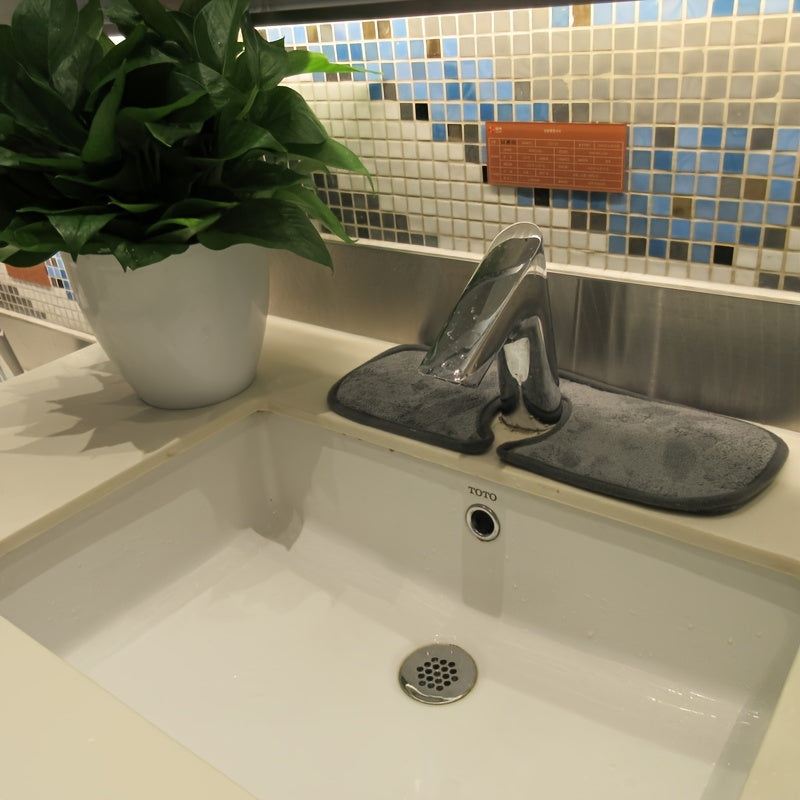 Fast-Drying Microfiber Sink Mat Spill-Proof Moisture-Absorbing Bathroom Pad