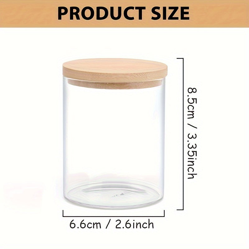 1/2/3/4 ta Akril Qopqoq Dispenserlar, Hammom Aksessuarlarini Saqlash uchun Bambuk Qopqoq bilan. Ferma yoki Boho Hammom Dekorasi uchun ideal.