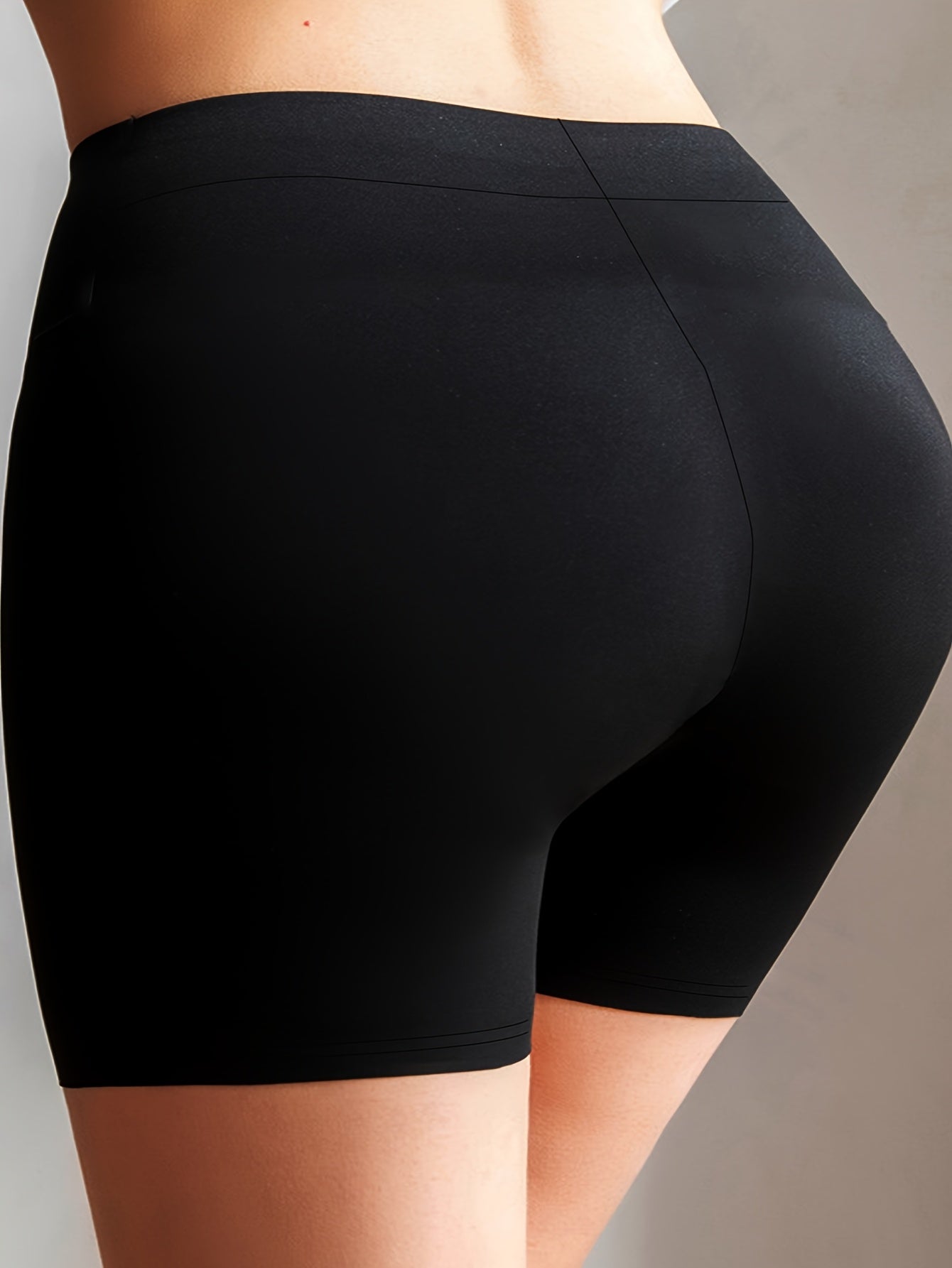 Женские шорты с эластичным прямым кроем большого размера из полиэстера, однотонные, летние