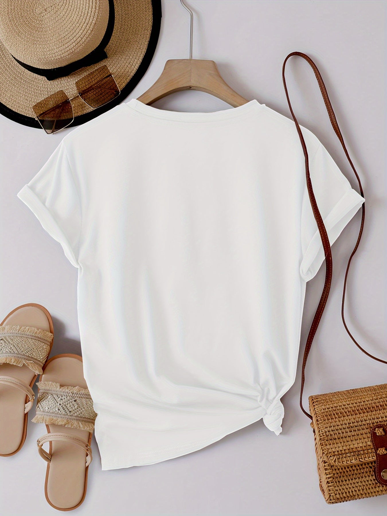 Women's Plus Size Summer Short Sleeve T-Shirts Breathable Cotton Multipack