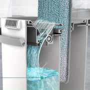 "Qo'l bilan ishlatmasdan yuvish uchun tekis pol mopi va chelak to'plami - Yog'och, laminat, plitka va yog'och pollarni tozalash uchun mukammal - Chang olib tashlash mopini o'z ichiga oladi, quruq va nam foydalanish - Zarur tozalash asbobi"