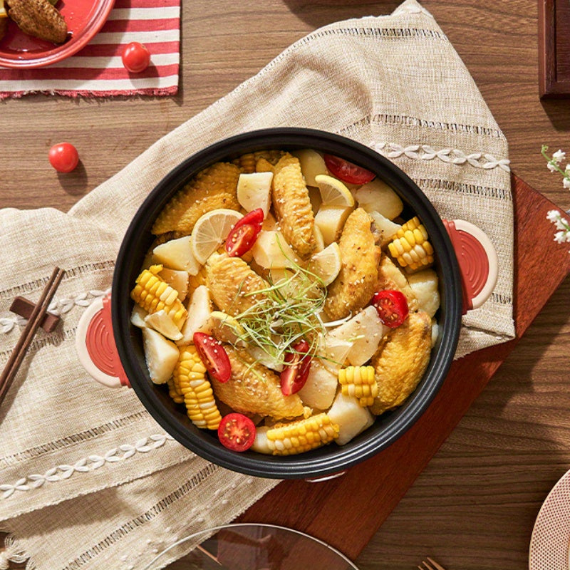 Electric Hot Pot for Cooking Noodles Steak Eggs Durable Compact