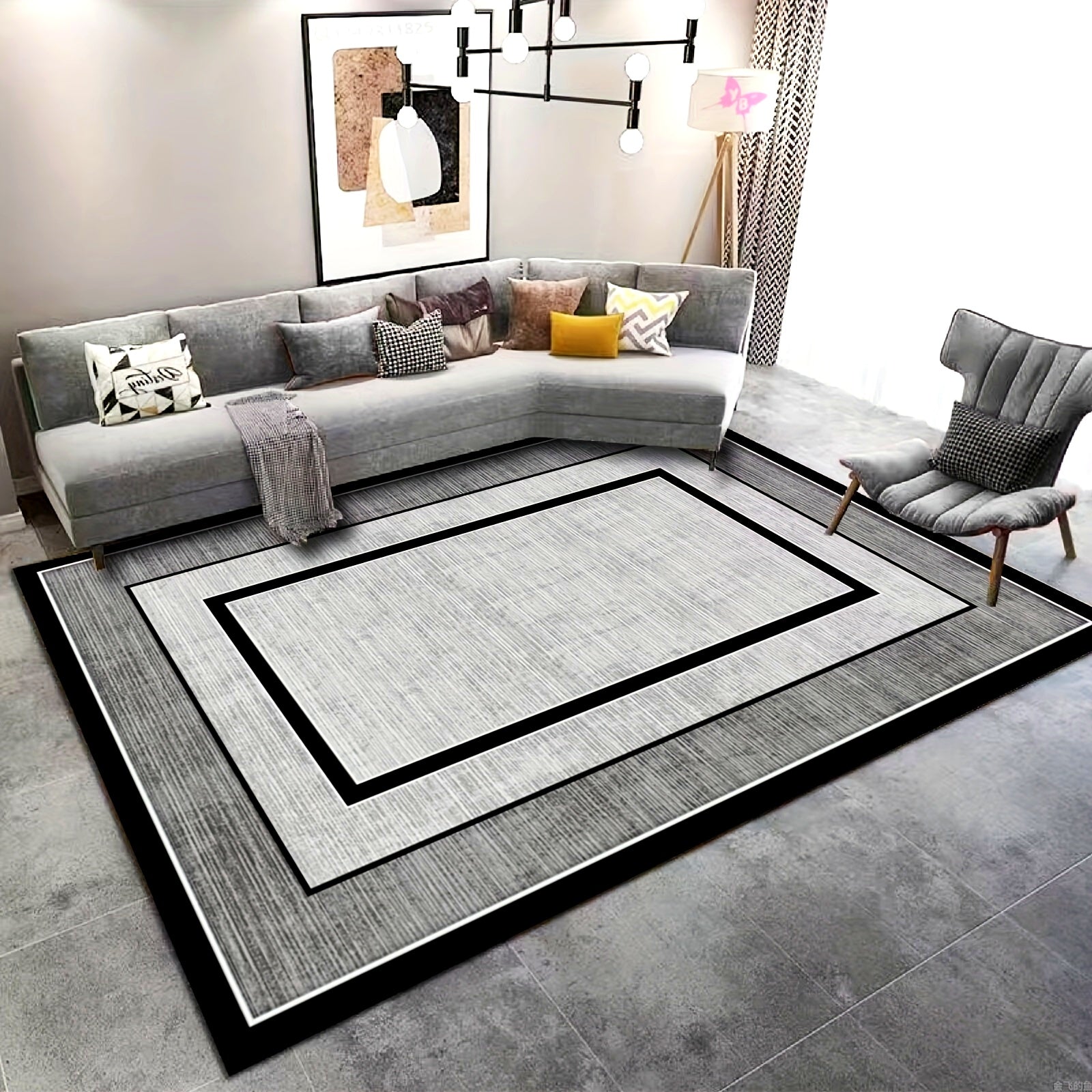 Коврик для внутреннего помещения, устойчивый к пятнам, нескользящий, из полиэстерового бархата для гостиной, спальни, офиса