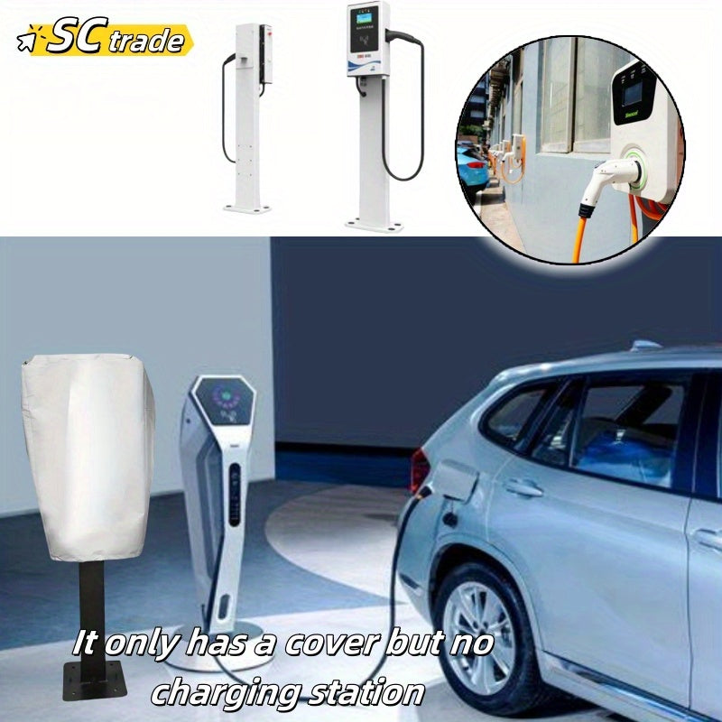 Electric Vehicle Charging Pole Cover Oxford Cloth Wall Mount Durable Drawstring