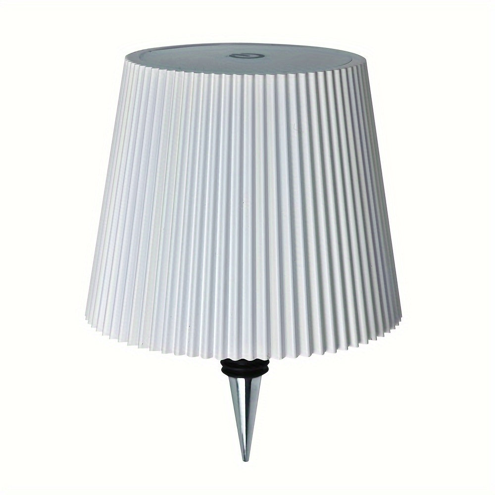 USB Rechargeable Metal Table Lamp with Touch Control 3-Color Dimmable Pagoda Shade