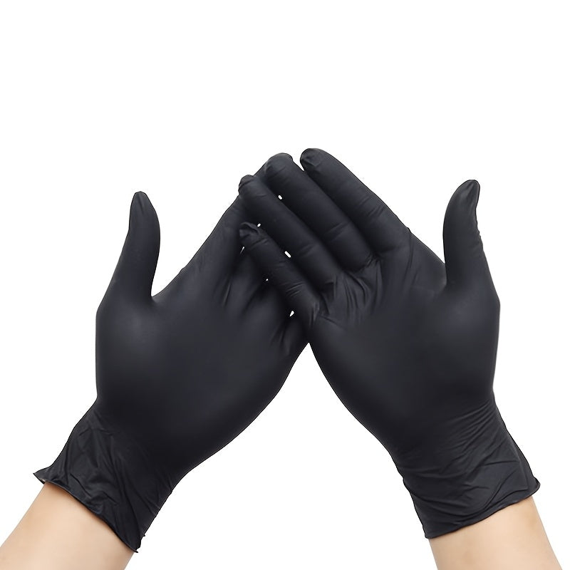 Black Disposable Nitrile Gloves Pack of 100, 50, or 20 for Cleaning, Tattooing, Hair, Pet Care