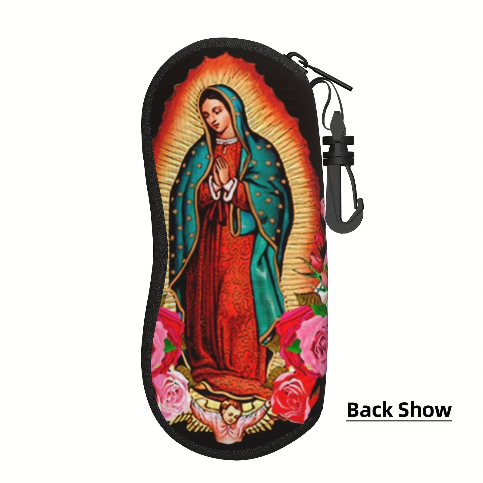 Портативный держатель для очков с ключницей с изображением Нашей Госпожи Гваделупской и Марии Назаретской, ультралегкий защитный чехол из неопрена для мужчин и женщин