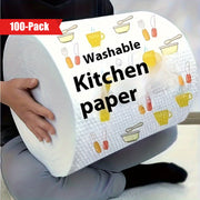 Набор из 100 многоразовых кухонных тряпок из хлопкового микса с космическими узорами