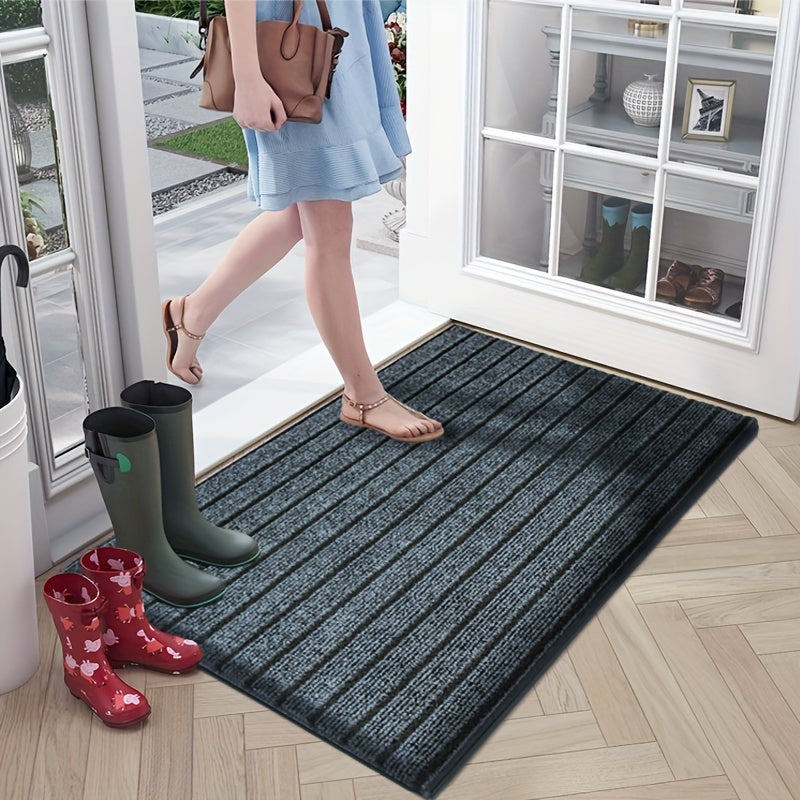 Long Striped Carpet Non-Slip Waterproof Stain-Resistant Entryway Mat