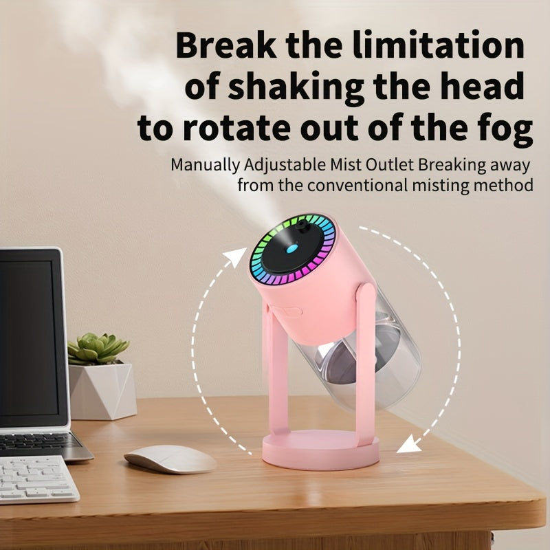 Ultrasonic Humidifier with Aromatherapy Diffuser 280mL Starry Sky Projector Dual Spray