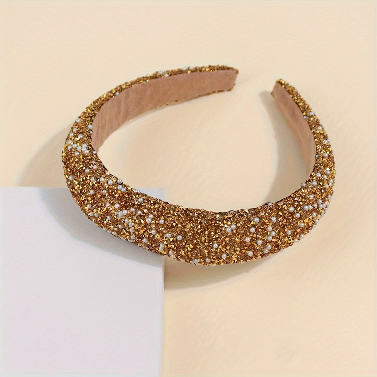 Women’s Baroque Rhinestone Headband Colorful Elegant Hair Accessory for Daily Wear