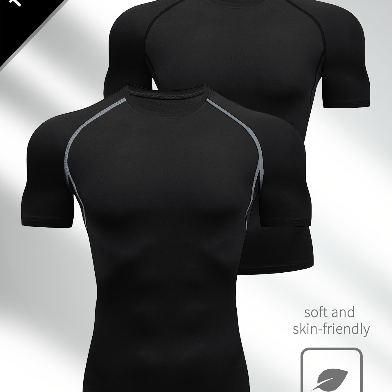 Men's Quick-Dry Slim Fit Short Sleeve T-Shirts for Sports and Casual Wear