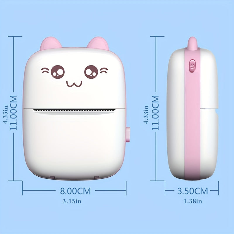 Mini Thermal Printer Ink-Free Portable Label Photo Printer for Mobile Office