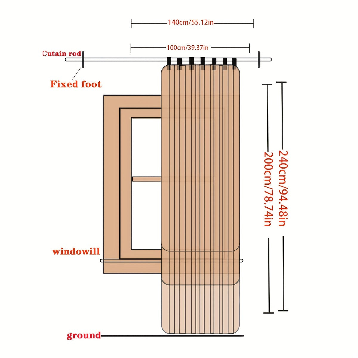Green Sheer Curtain for Bedroom Living Room Office Window Treatment