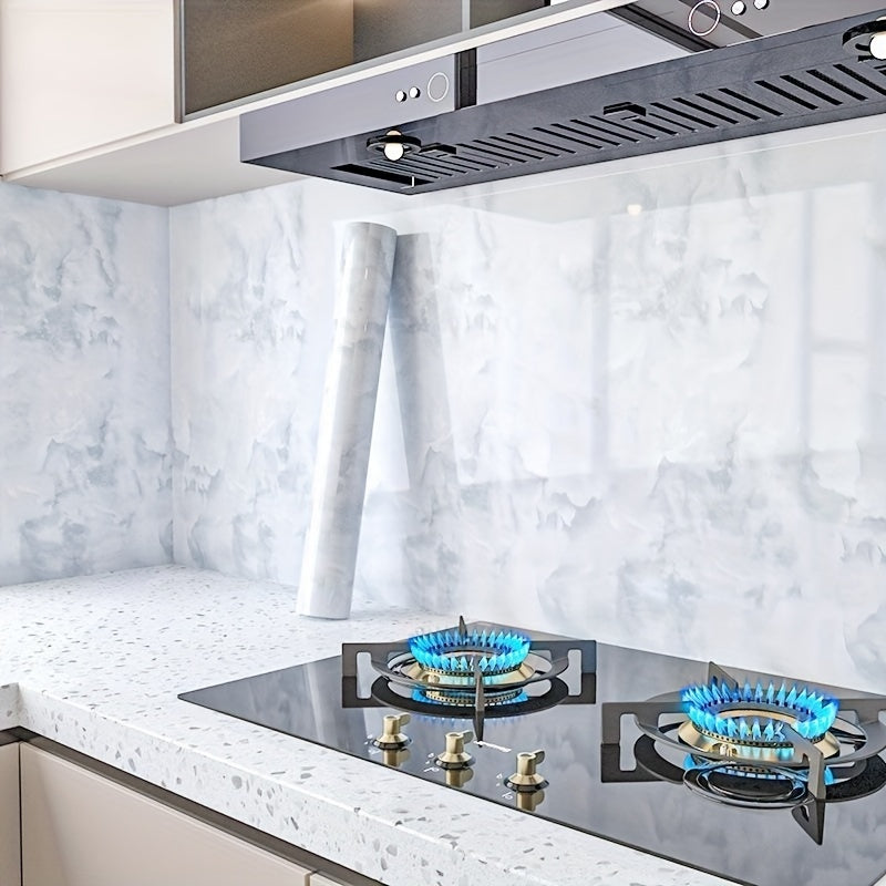 Marble Kitchen Wall Sticker Waterproof Oil-Resistant Self-Adhesive Decor
