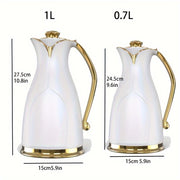 Thermal Coffee Carafe Set Double Walled Vacuum Insulation 1L and 0.7L