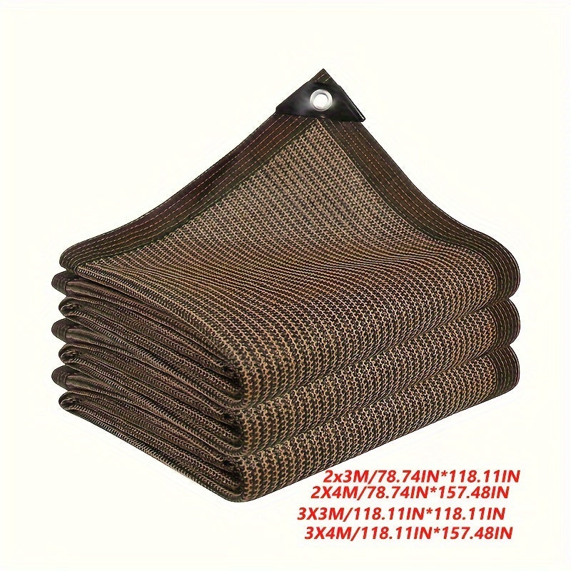 Outdoor Sunshade Net Brown for Travel Picnic Poolside Protection 91-100% Shade