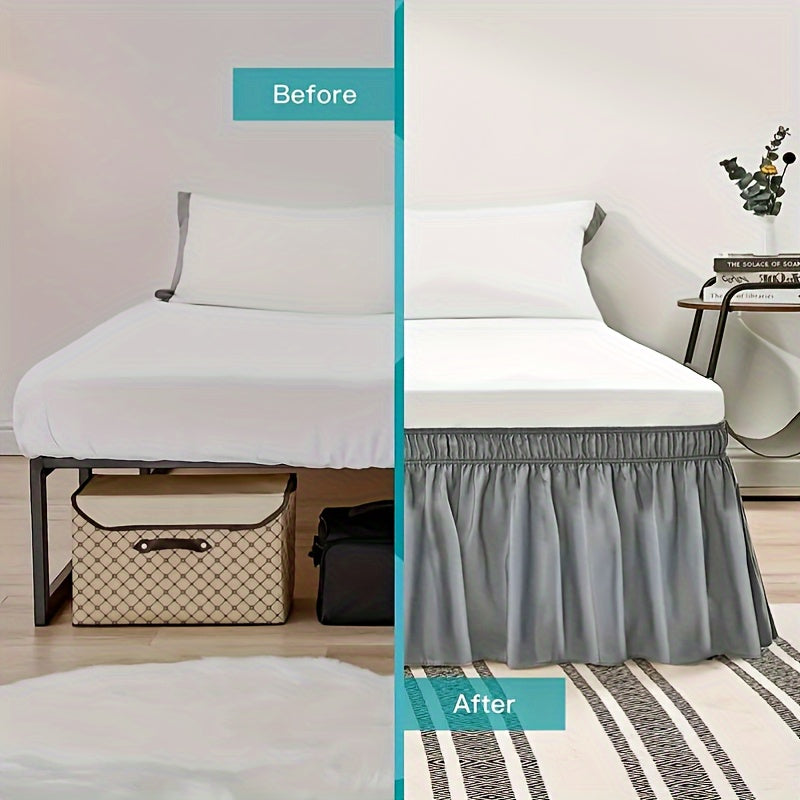 Microfiber Bed Skirt with Elastic Bands, 95g Ultra-Fine Material