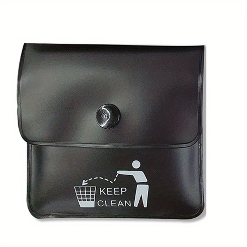 Unisex Aluminum Pocket Ashtray Smell-Proof Black Travel Disposal Pouch