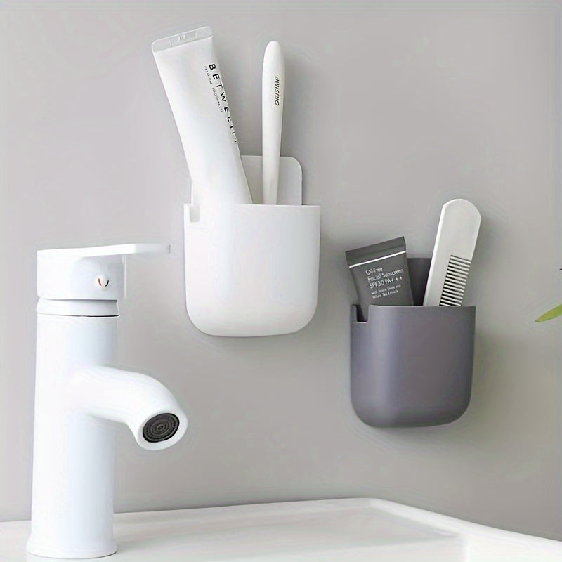 Bathroom Wall Storage Organizer for Phone, Remote, Plug, and Toothbrushes