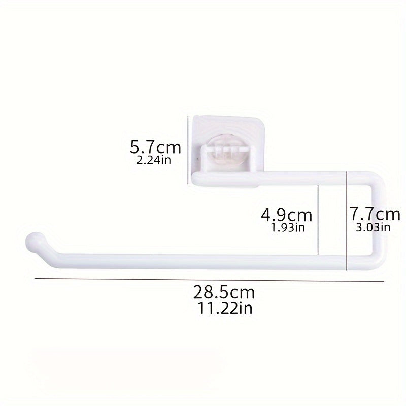 Plastik Qog'oz Sochiq Tutgichi, Hammom va Oshxona Saqlash uchun Suyuq Qopqoq, Teshik Olish Shart Emas - Har qanday Silliq Yuzaga O'rnatish