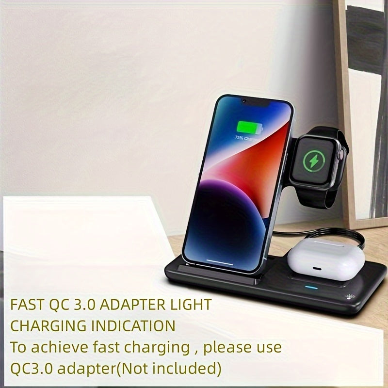 Складная беспроводная зарядная подставка для Apple Watch, AirPods и iPhone 14 13 11