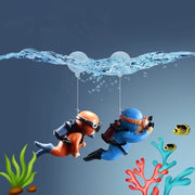 Diving Action Figure Aquarium Ornament Plastic Fish Tank Decor