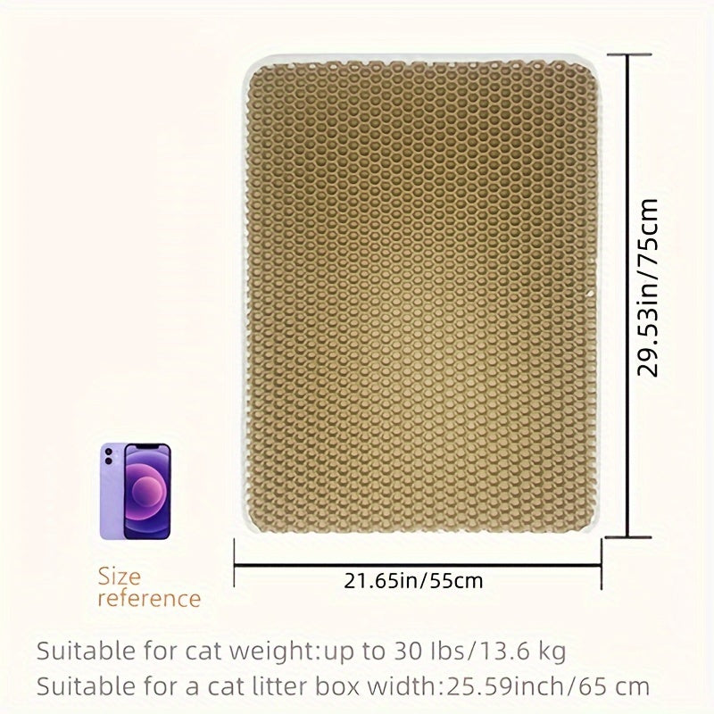 Double Layer Waterproof Cat Litter Mat Extra Large EVA PP Traps Litter Easy to Clean