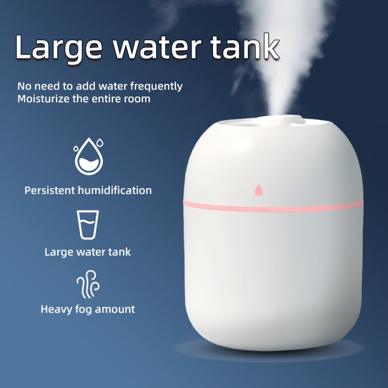 USB-Powered Humidifier with Aromatherapy Night Light for Home Use